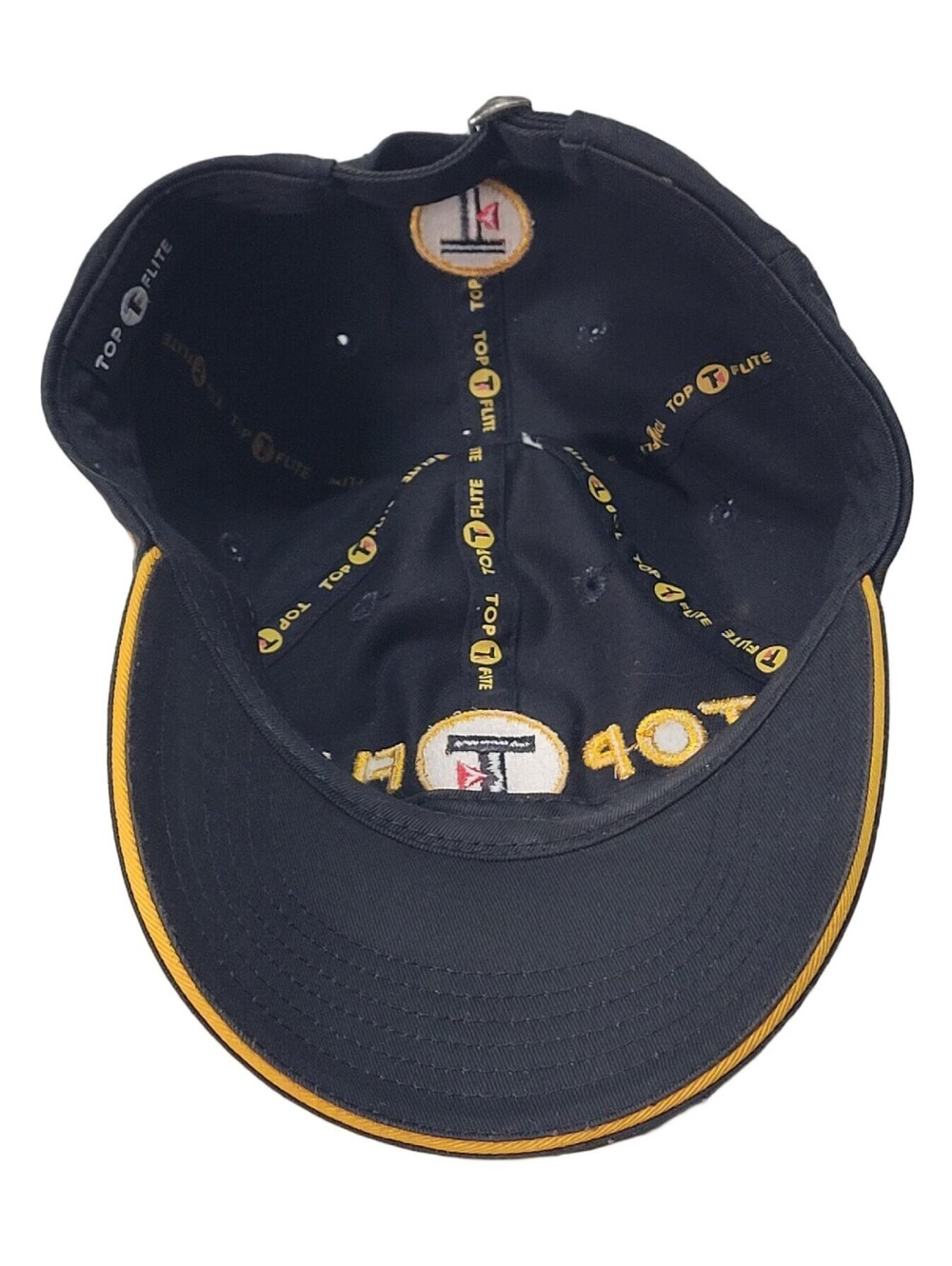 Top Flite Golf Black Strapback Adjustable Baseball Hat Cap - Picture 6 of 11